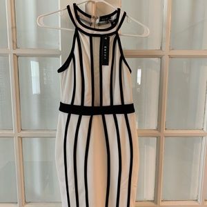 Black and white body-con